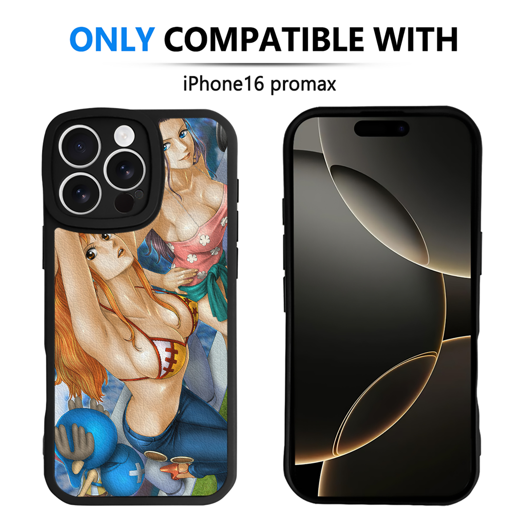 （画像用） ワンピース ONE PIECE 【iPhone 16シリーズ対応】シリコンスマホケース（レザー調） 材質：シリコン